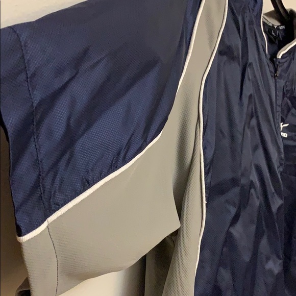 Mizuno baseball warmup short sleeve Sz S & L navy - Picture 3 of 4